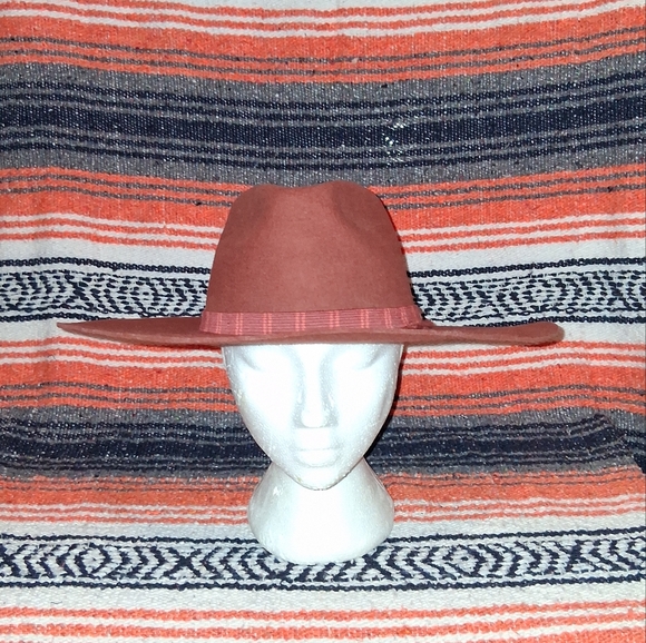 Brixton Leigh Wool Fedora Burnt Henna 4 1/4 In Wide-Brim Hat main image 12